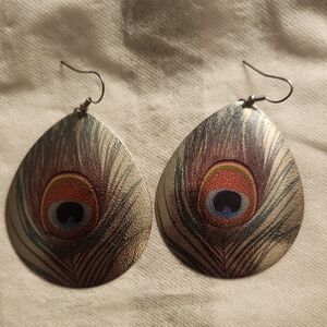 Peacock Feather Earrings